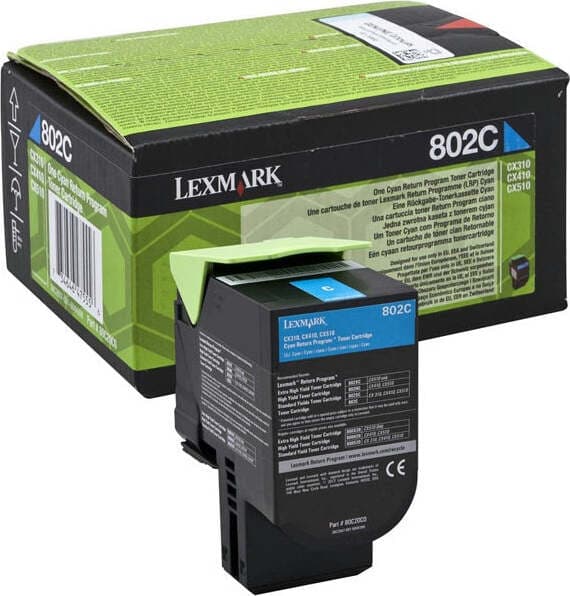Lexmark - Toner - Ciano - 80C20C0 - return program - 1.000 pag Elettronica/Informatica/Stampanti e accessori/Accessori per stampanti a inchiostro e laser/Cartucce d'inchiostro Eurocartuccia - Pavullo, Commerciovirtuoso.it