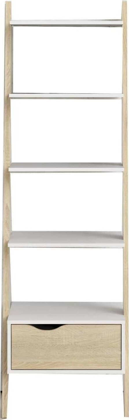 Libreria Oslo Color Legno E Bianca Libreria per Arredo Interni 55x48x180 Cm Casa e cucina/Arredamento/Studio/Mobiletti e credenze/Librerie Ferus - Montoro, Commerciovirtuoso.it