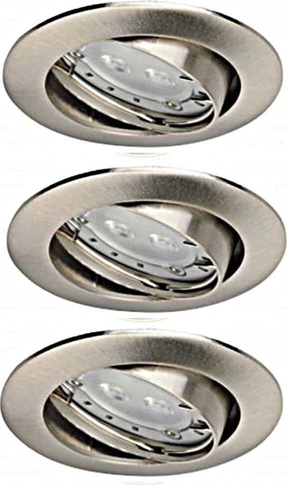 Light-Topps-3-FARETTI-DA-INCASSO-LED-3-X-1,8-W-104-lm-GU10-IN-FERRO-SPAZZOLATO