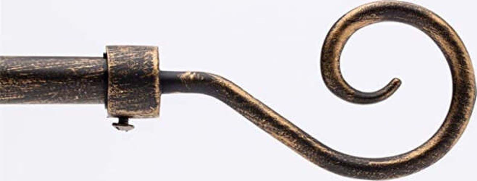 Linea-Oro-Bastone-Tenda-Estensibile-da-cm-110-a-cm-200-Nero-Oro-verniciato-Linea-Oro-Carillo-Home