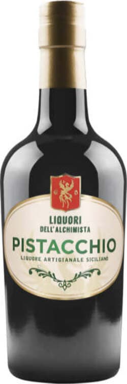 Liquore al pistacchio liquore artigianale all'infuso di pistacchio prodotto in Sicilia 30% vol 50 cl liquore dopo cena gusto deciso Liquori Dell'Alchimista