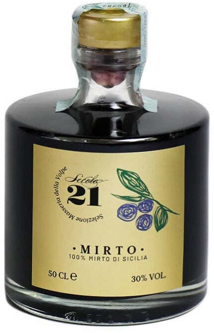 Liquore Mirto 0,5 lt liquore al mirto per infusione del mirto di Sicilia con oli essenziali 500ml in vetro digestivo al mirto senza conservanti Secolo21 in Liquori Azienda Agricola Secolo21 - Noto, commercioVirtuoso.it