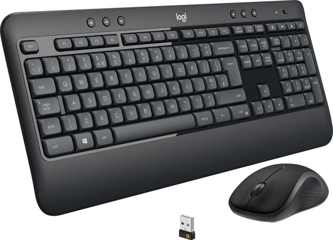 LOGITECH-Tastiera-e-mouse-Wireless-MK540-Advanced-Nero-e-Grigio