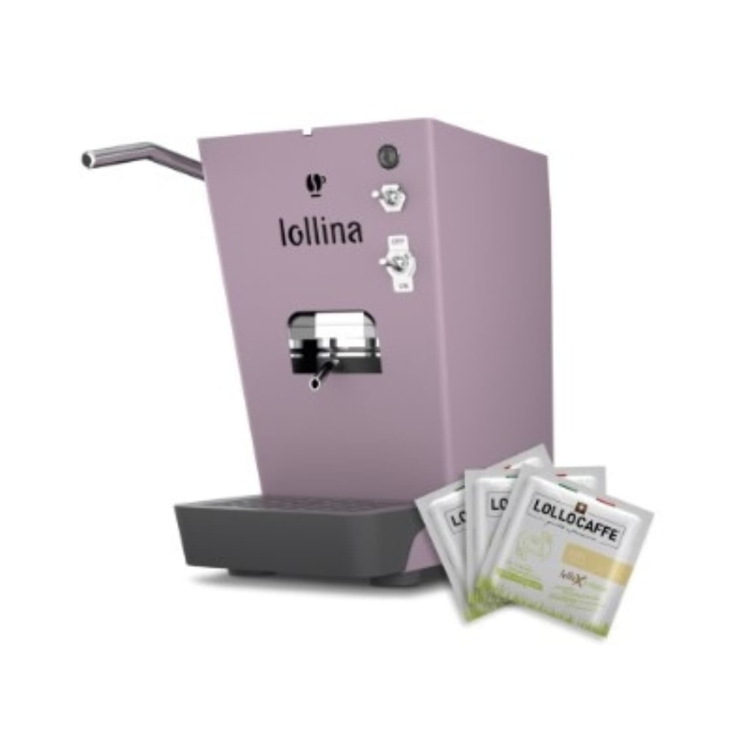 Lollina-Macchina-Da-Caffè-Cialde-44mm-Lilla-+-40-Cialde-Omaggio