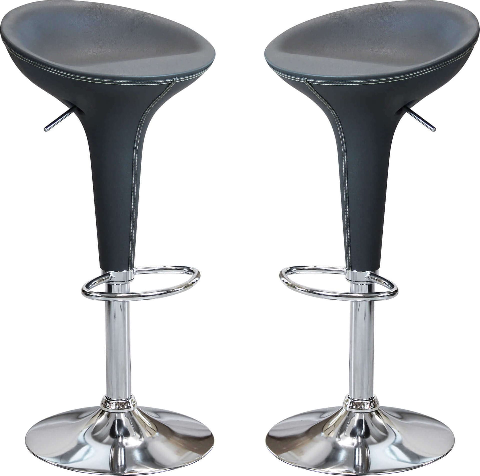 LORRAINE - set di 2 sgabelli alti in metallo Grigio