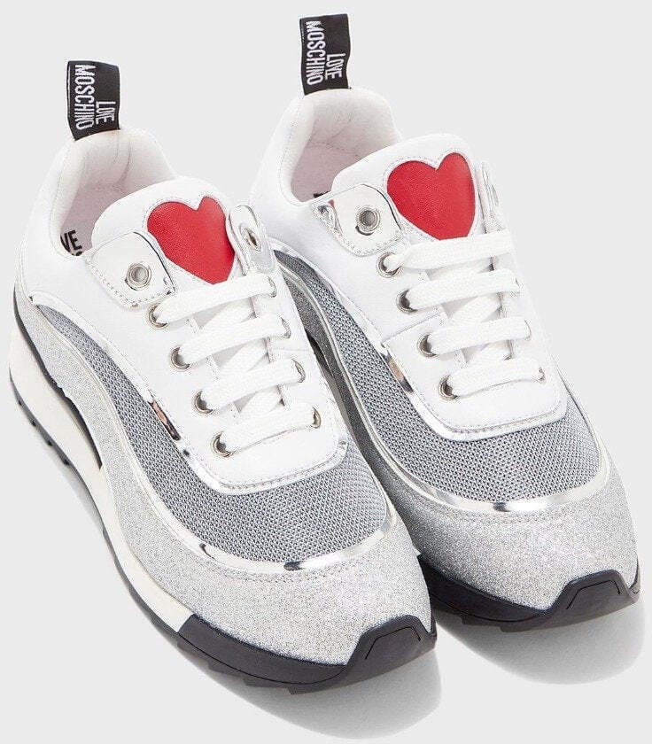 LOVE MOSCHINO Sneaker donna JA15762G08JN290A argento in Sneaker casual Calzature Durello - Agna, commercioVirtuoso.it