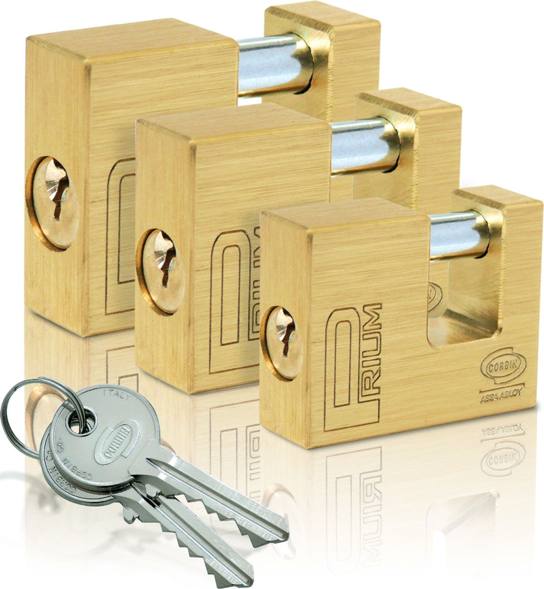 LUCCHETTO CATENACCIO ANTISCASSO OTTONE CORBIN MM 50 / 60 / 70 / 90 Fai da te/Sicurezza e protezione/Lucchetti e cerniere/Lucchetti con chiave Trade Shop italia - Napoli, Commerciovirtuoso.it