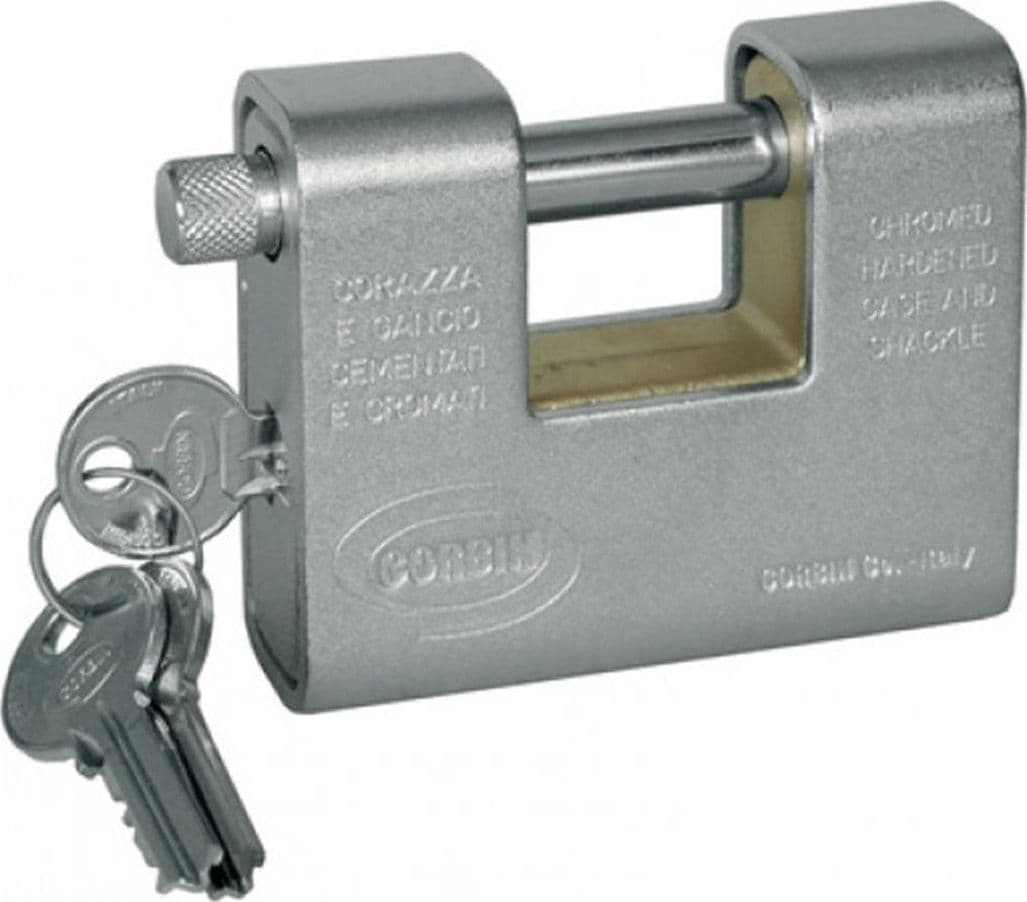 LUCCHETTO CORAZZATO ACCIAIO CORBIN MM 60 / 80 / 90 Fai da te/Sicurezza e protezione/Lucchetti e cerniere/Lucchetti con chiave Trade Shop italia - Napoli, Commerciovirtuoso.it