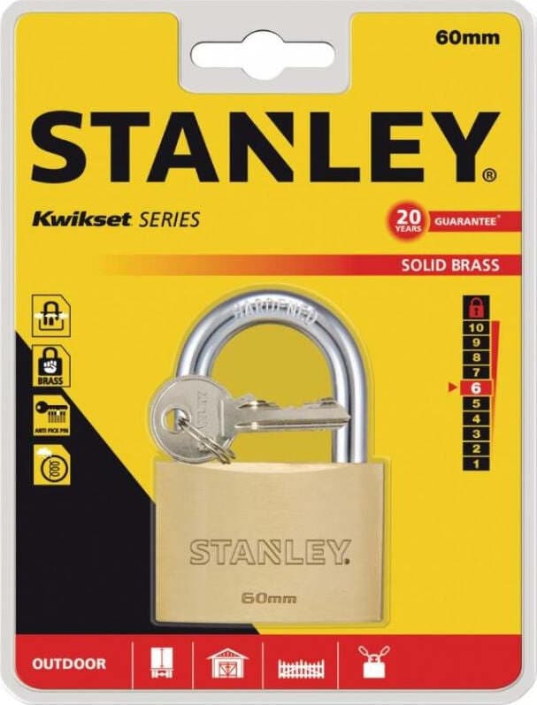 Lucchetto STANLEY larghezza 60 mm Fai da te/Sicurezza e protezione/Lucchetti e cerniere/Lucchetti con chiave Scontolo.net - Potenza, Commerciovirtuoso.it