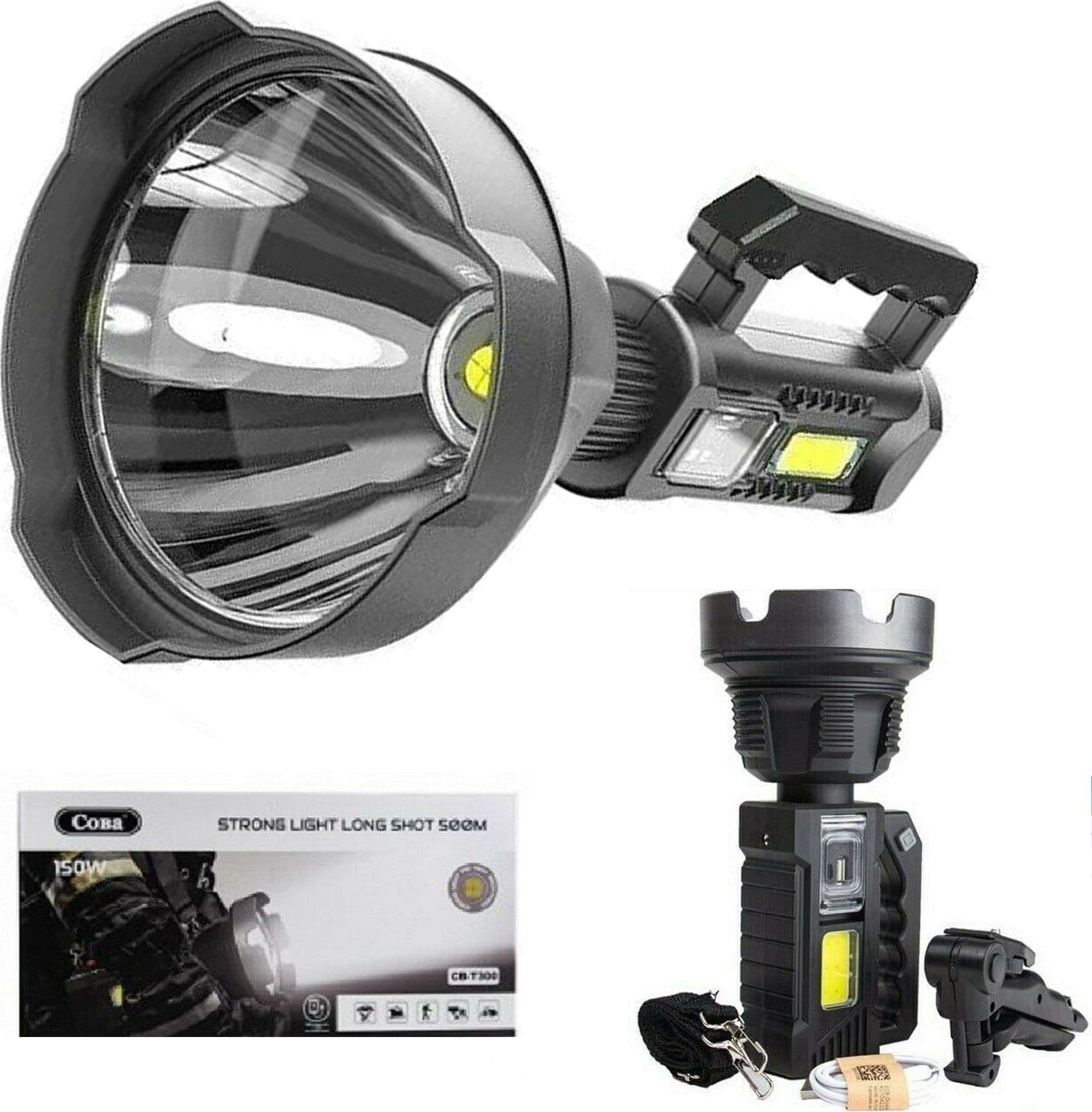 Luce Lampada Torcia Raggio Lungo 300+ Metri 150w Pesca Caccia Monti Coba Cb-t300 Illuminazione/Illuminazione per interni/Lampade/Lampade da lavoro Trade Shop italia - Napoli, Commerciovirtuoso.it