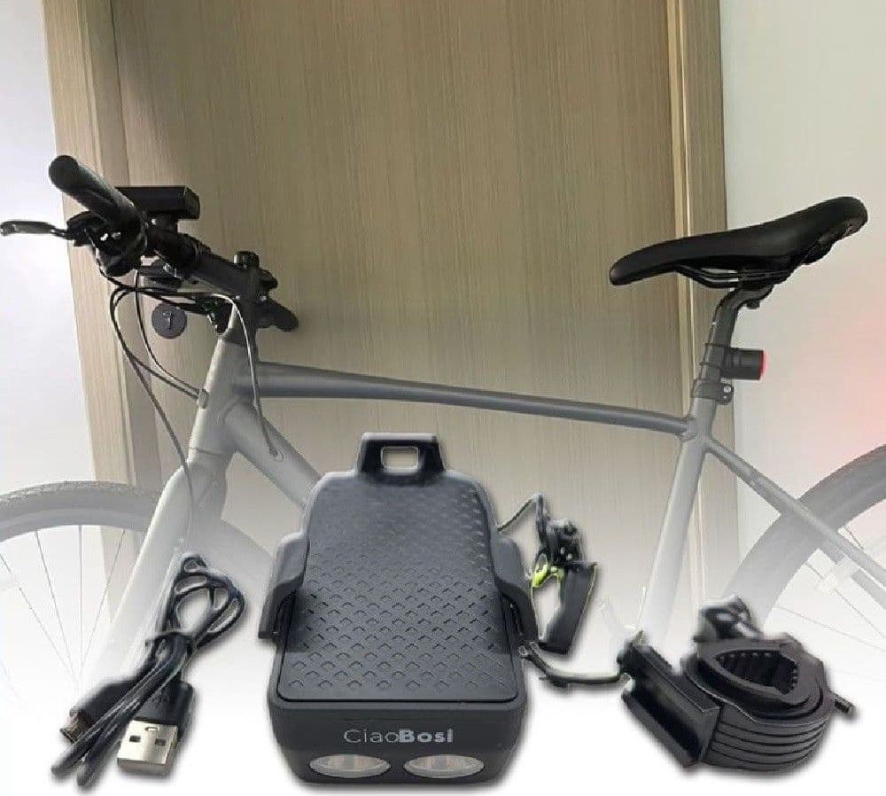 Luce Torcia Anteriore Per Bici Bicicletta Con Campanello Incorporato Ipx6 T-9293 Sport e tempo libero/Attività ricreative all'aperto/Ciclismo/Luci e riflettori/Fanalini anteriori Trade Shop italia - Napoli, Commerciovirtuoso.it