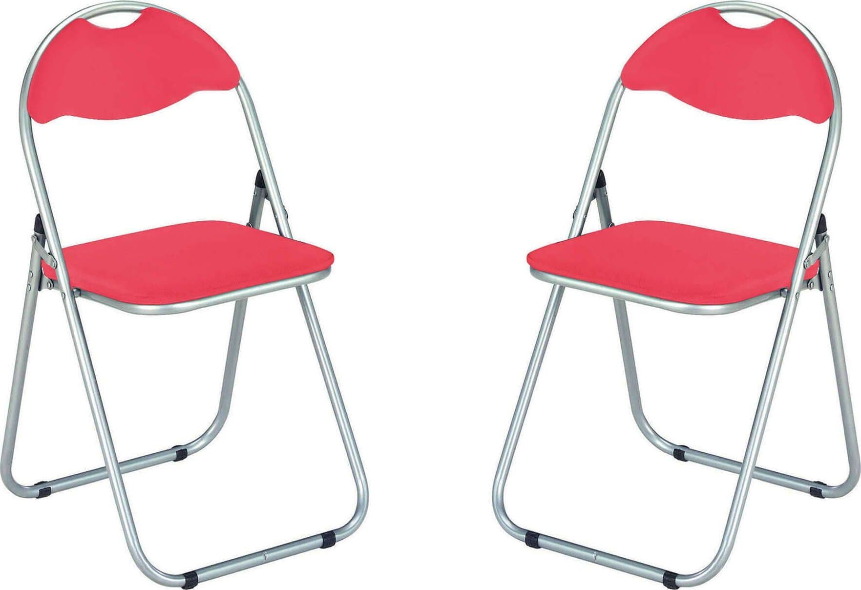 LUCIE-ROUND---Set-di-2-sedie-pieghevole-salvaspazio-Rosso-Milani-Home