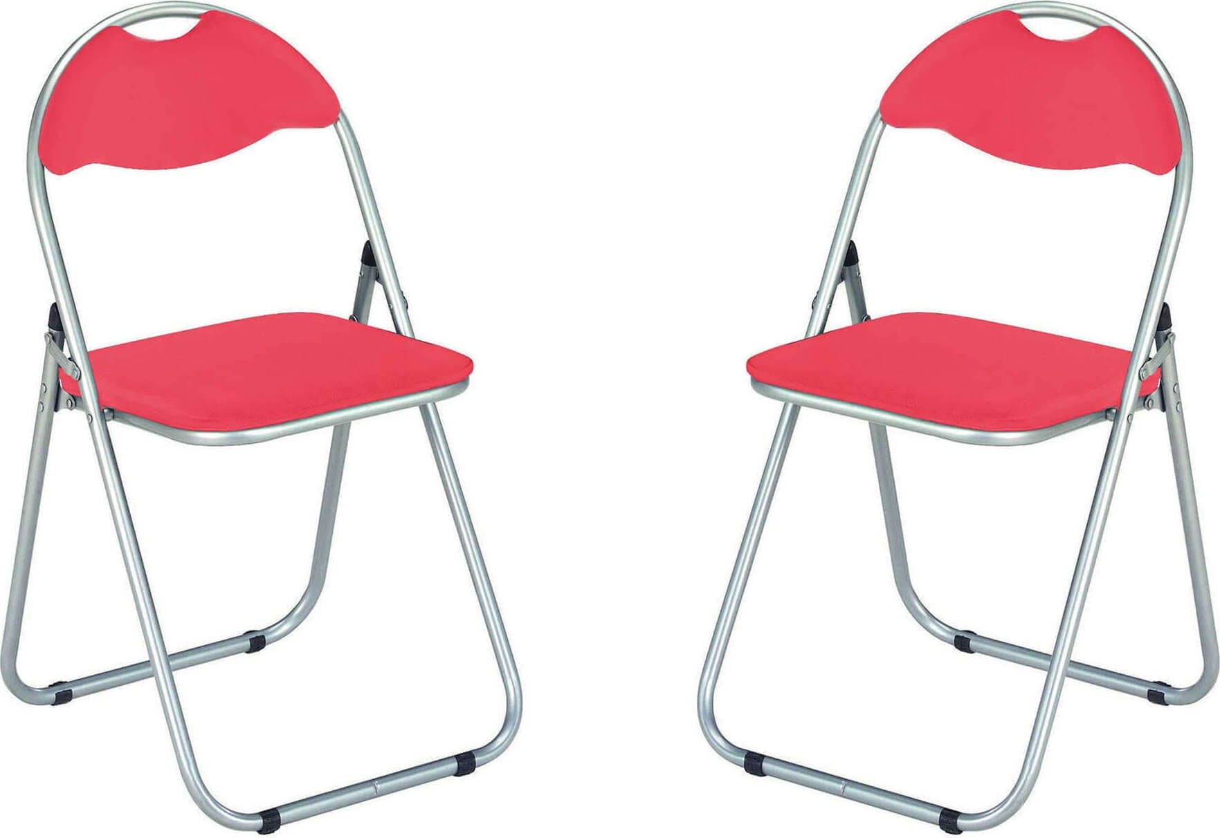 LUCIE-ROUND---Set-di-2-sedie-pieghevole-salvaspazio-Rosso-Milani-Home
