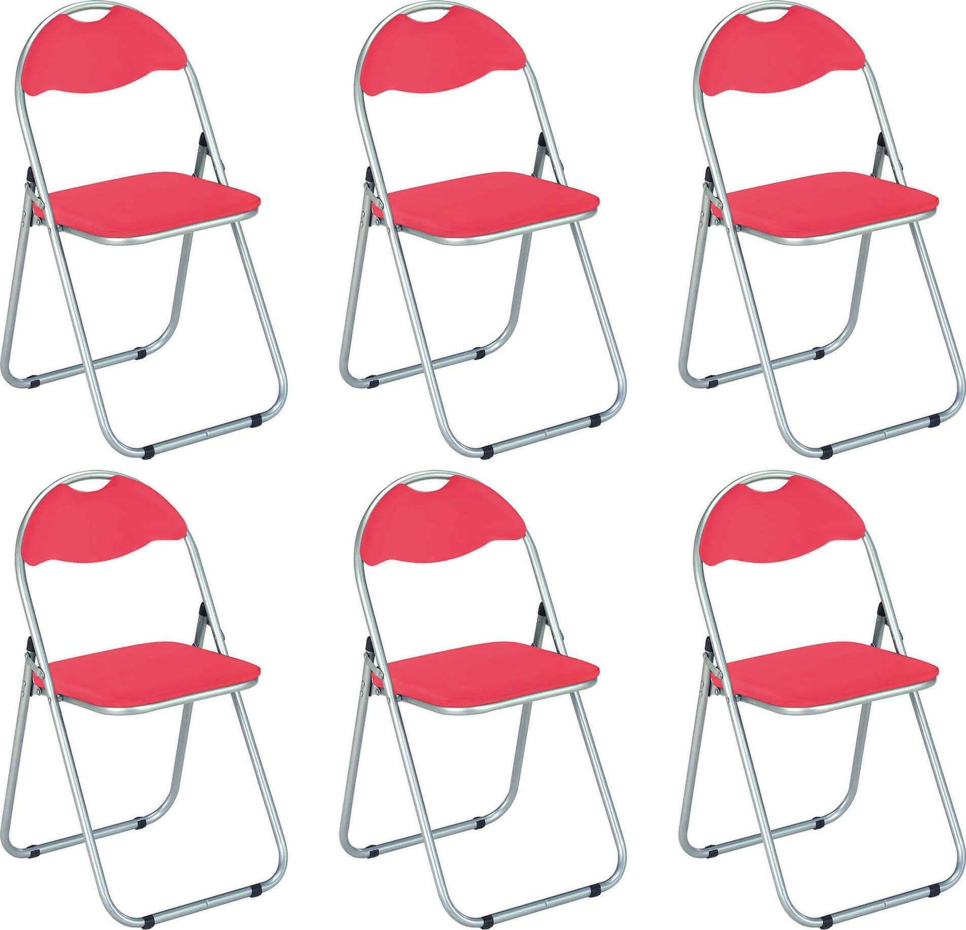 LUCIE-ROUND---Set-di-6-sedie-pieghevole-salvaspazio-Rosso-Milani-Home