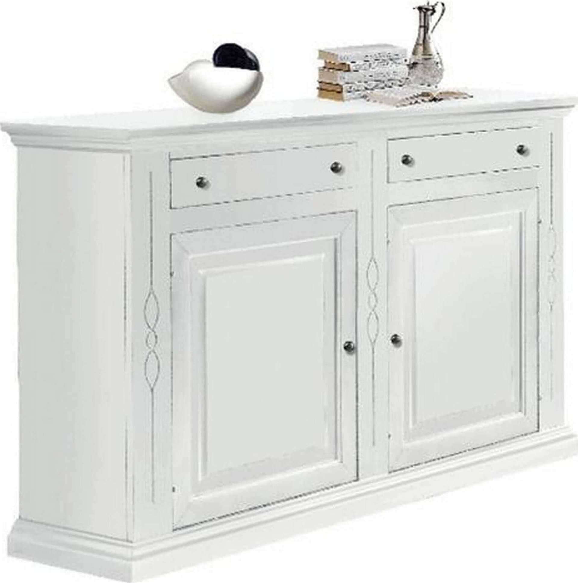 LUCY---credenza-in-legno-177x48x110-con-decoro-Bianco-Milani-Home