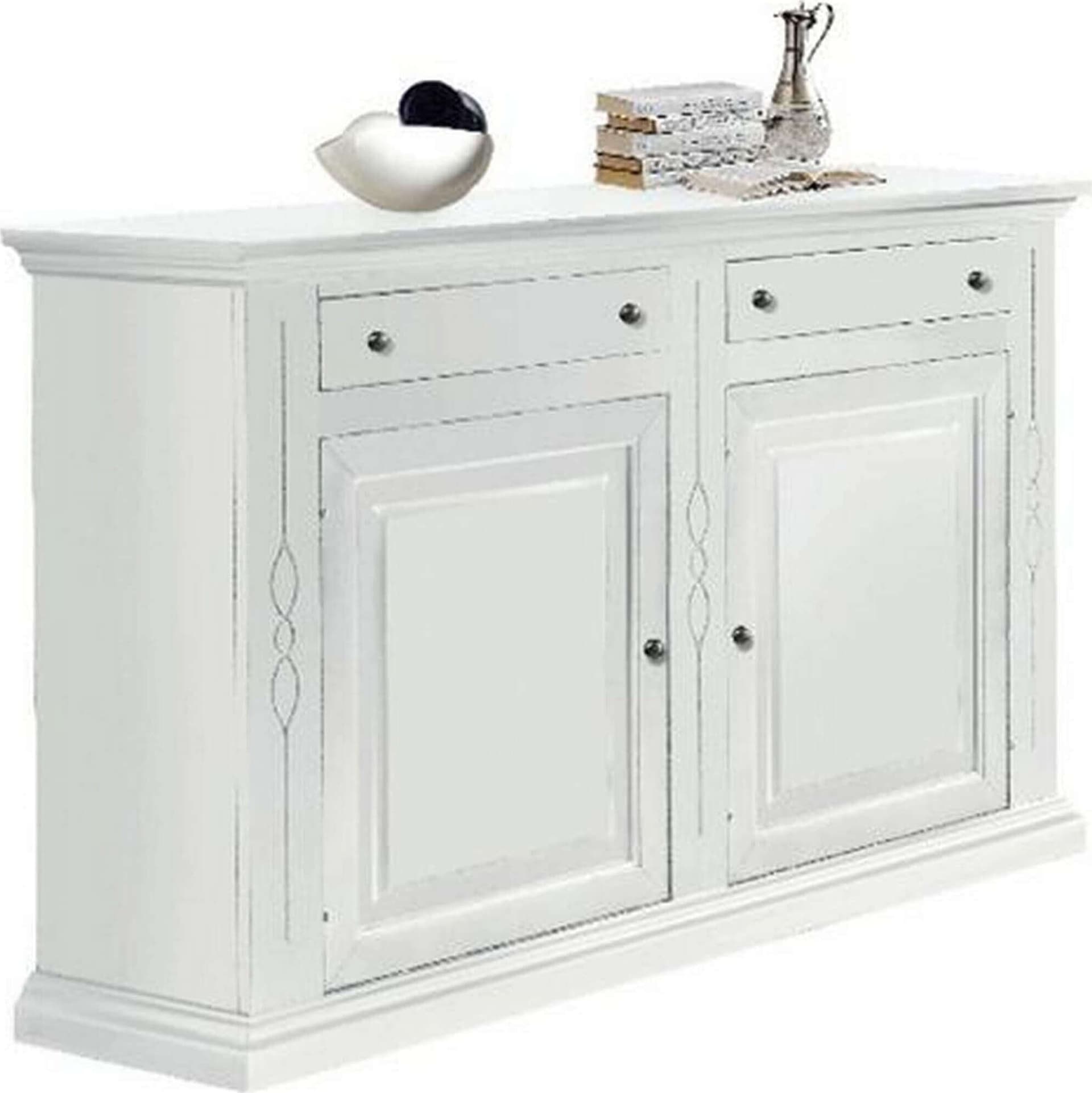 LUCY---credenza-in-legno-177x48x110-con-decoro-Bianco-Milani-Home
