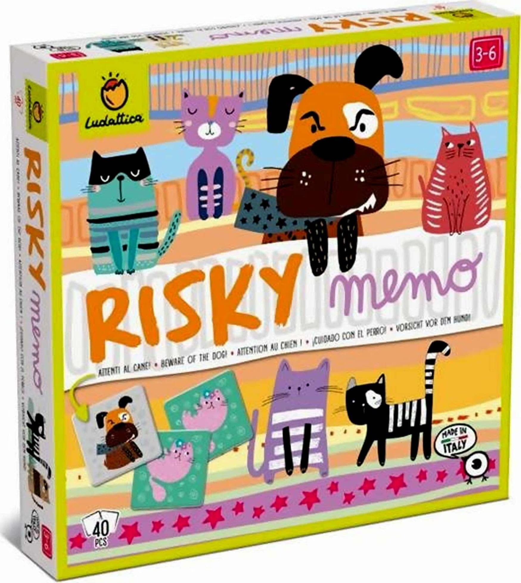 Ludattica Risky Memory Gatti E Cane Gioco Educativo Di Memoria Per Bambini Da 3 Anni in Flash Card Cartolibreria La Fenice - Spadafora, commercioVirtuoso.it