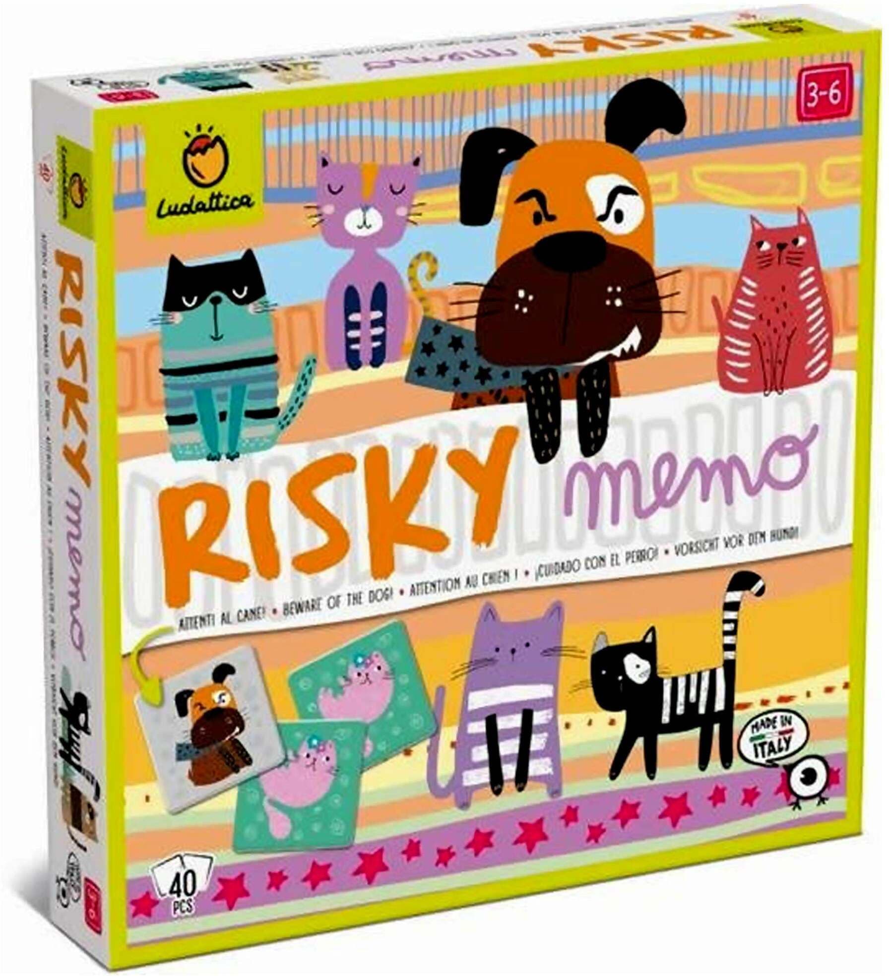 Ludattica Risky Memory Gatti E Cane Gioco Educativo Di Memoria Per Bambini Da 3 Anni in Flash Card Cartolibreria La Fenice - Spadafora, commercioVirtuoso.it