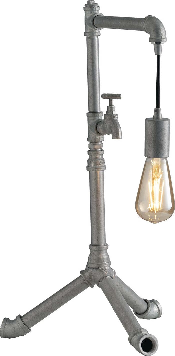 Lume Amarcord Zincato 1Xe27 41X61X30Cm Illuminazione/Illuminazione per interni/Lampade/Lampade da tavolo e abat-jour Led Mall Home - Napoli, Commerciovirtuoso.it