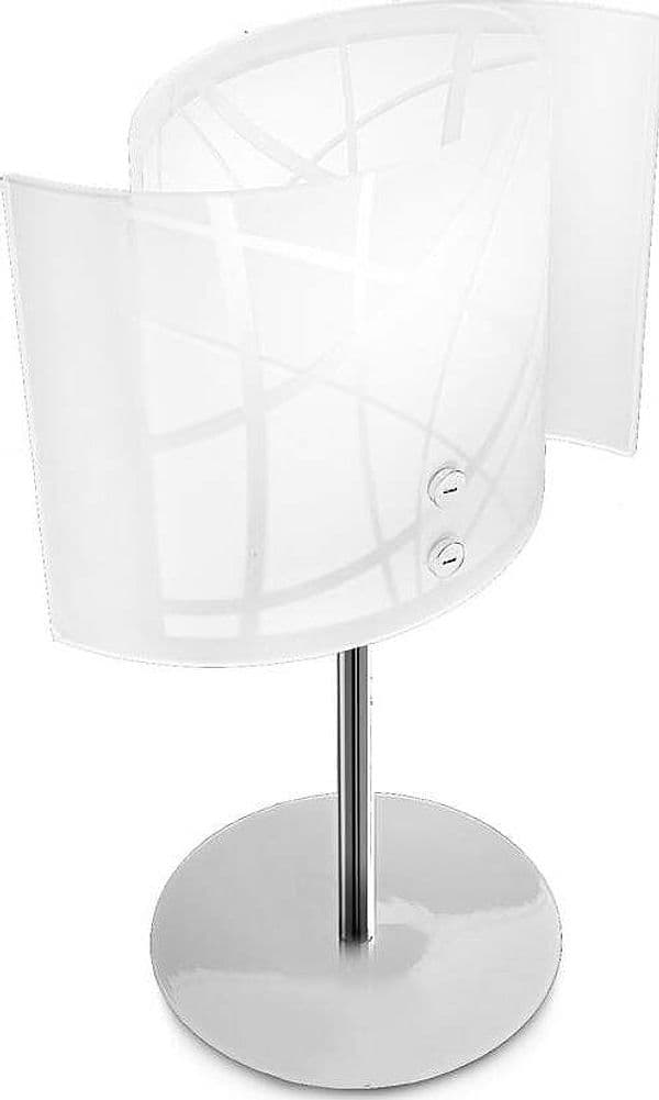 Lume-Contemporaneo-Nereide-Metallo-Cromo-E-Vetro-Bianco-1-Luce-E14