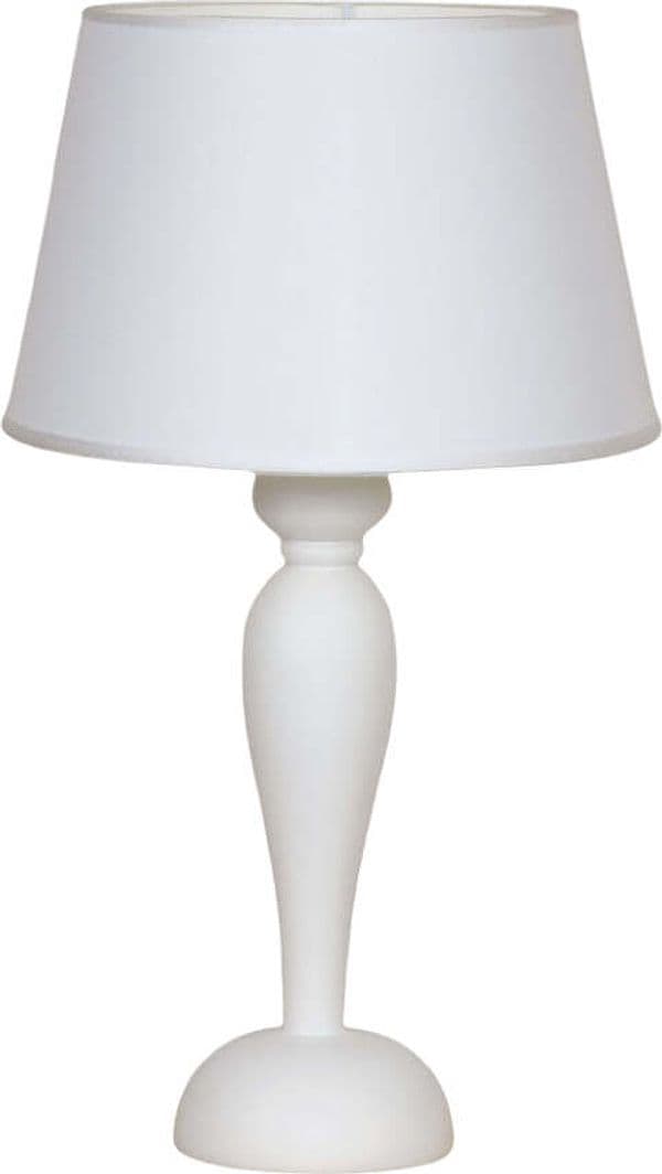 Lume-In-Legno-Classico-Bianco-Opaco-Con-Paralume-1-Luce-Sula
