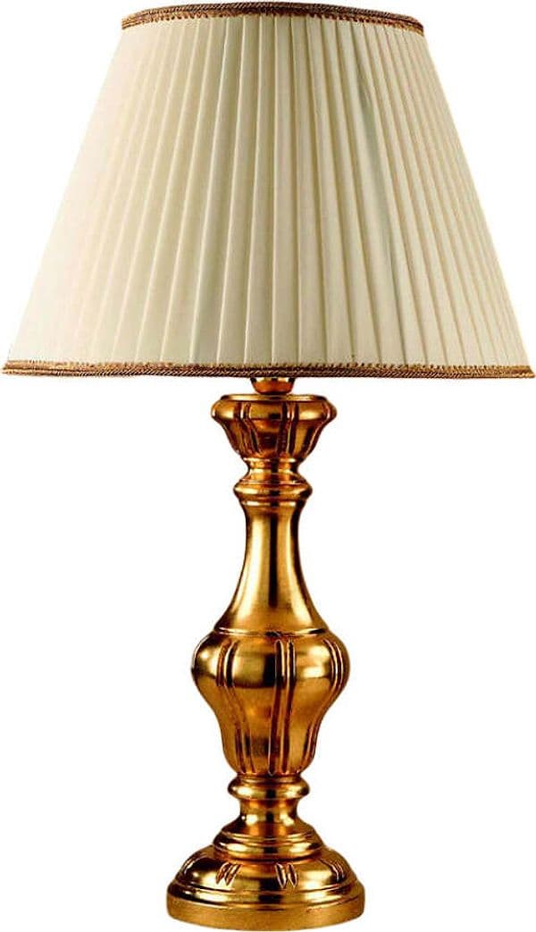 Lume-In-Legno-Classico-Oro-Con-Paralume-1-Luce-Rondine