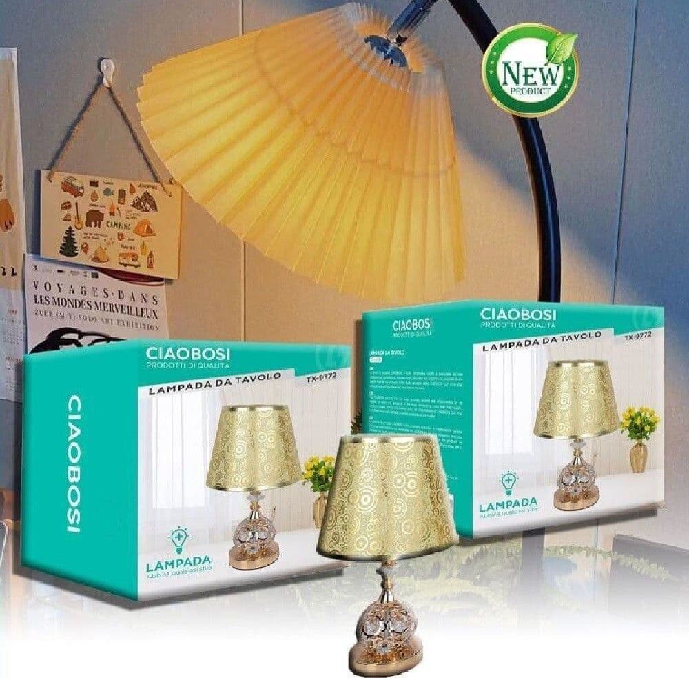 Lume Lampada Da Tavolo Abat Jour Comodino Com? Arredo Camera Casa Luce Tx-9772 Illuminazione/Illuminazione per interni/Lampade/Lampade da tavolo e abat-jour Trade Shop italia - Napoli, Commerciovirtuoso.it