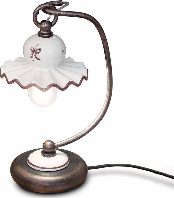 Lumetto-Classico-Roma-Metallo-E-Ceramica-Nero-Sfumato-Rame-1-Luce-E14