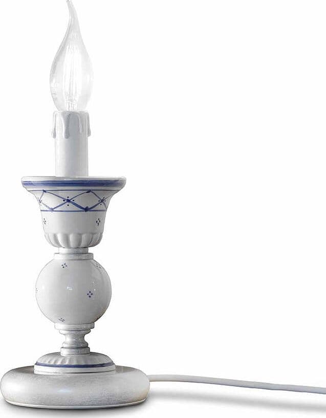 Lumetto-Classico-Sanremo-Metallo-E-Ceramica-Bianco-Sfumato-Argento-1-Luce-E14