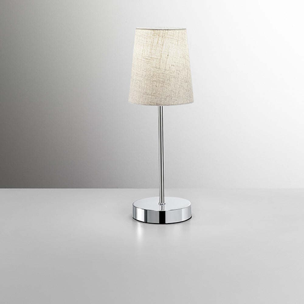 Lumetto-Contemporaneo-Adam-Cromo-Paralume-Sabbia-1-Luce-E14