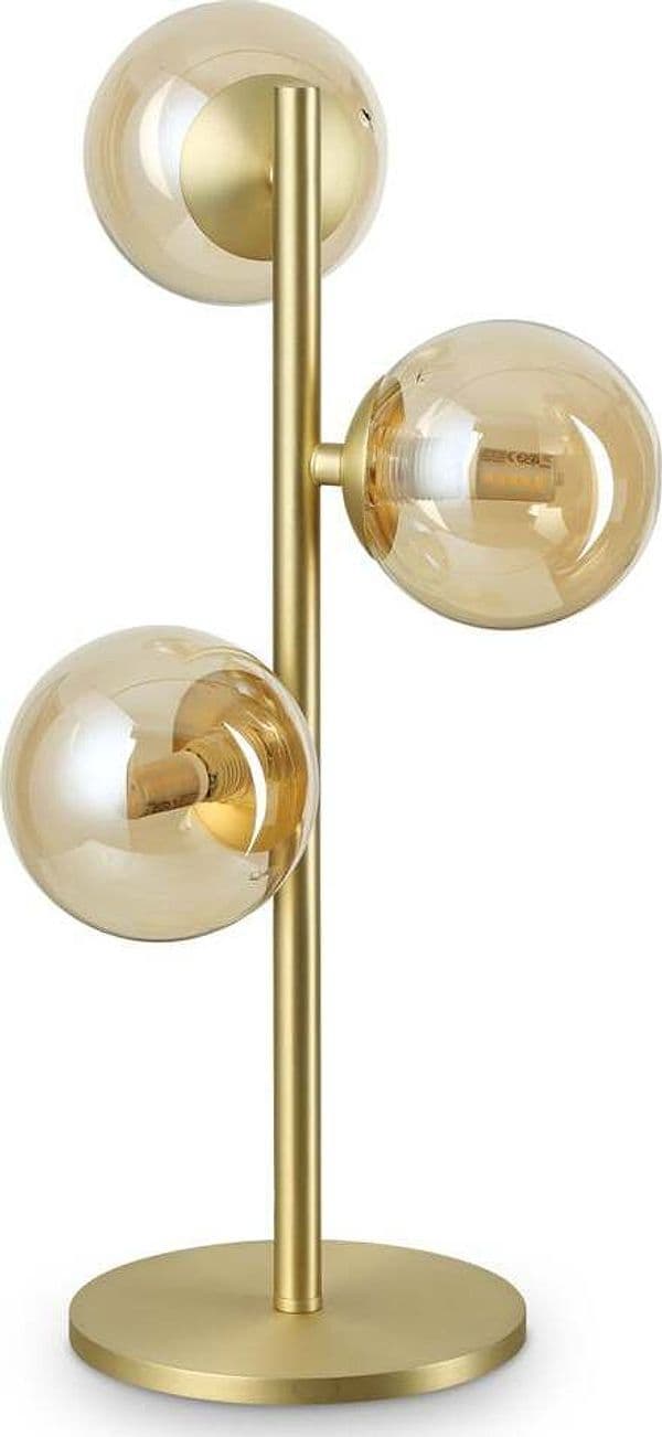 Lumetto-Contemporaneo-Perlage-Metallo-Ottone-3-Luci-G9-15W-3000K-Ip20