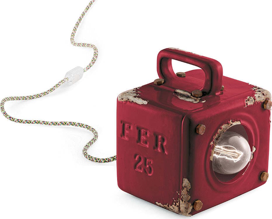 Lumetto-Vintage-Industrial-Cubica-Ferro-Ceramica-Bordeaux-1-Luce-E27
