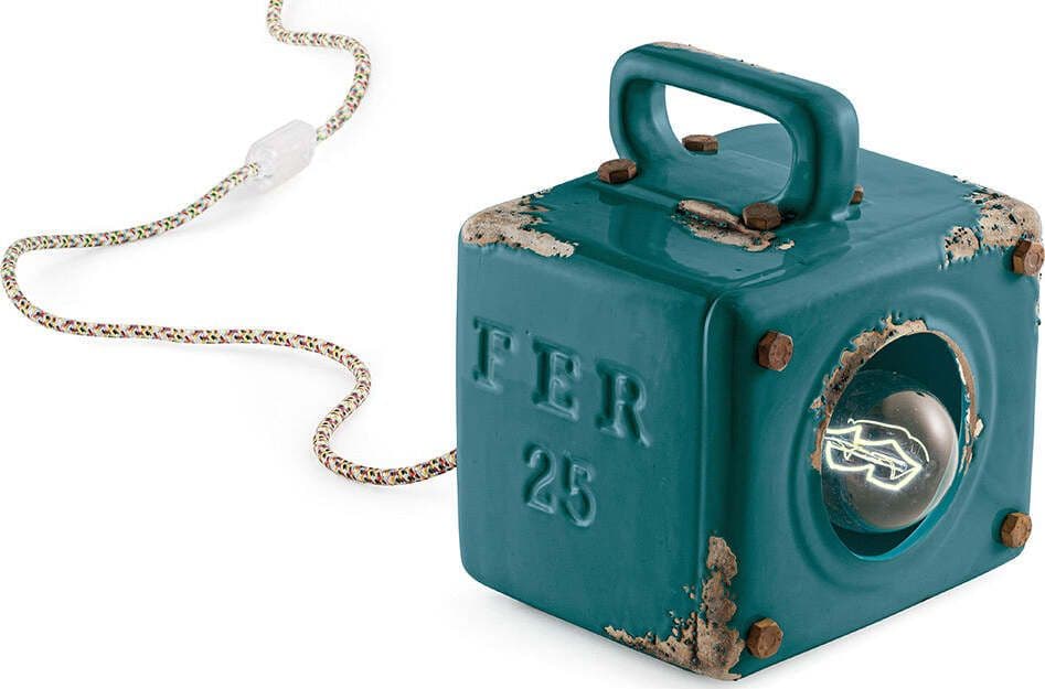 Lumetto-Vintage-Industrial-Ferro-E-Ceramica-Verde-1-Luce-E27