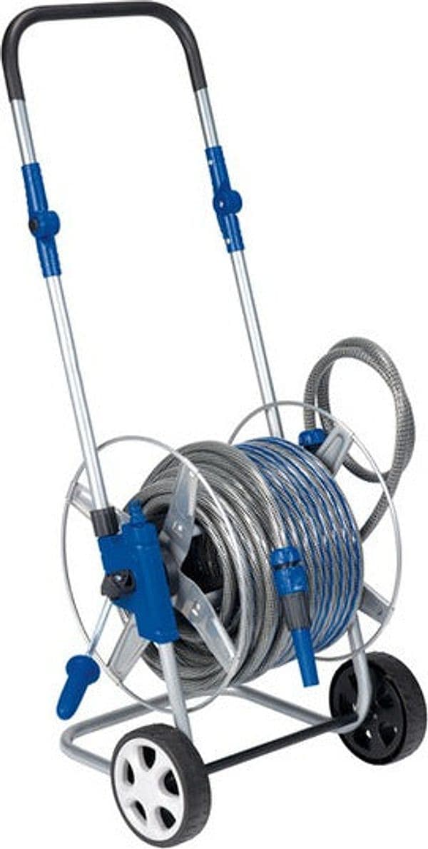 LUX-TOOLS---CARRELLO-AVVOLGITUBO-IN-METALLO-DA-GIARDINO-CON-TUBO-30-MT-ART.-302656