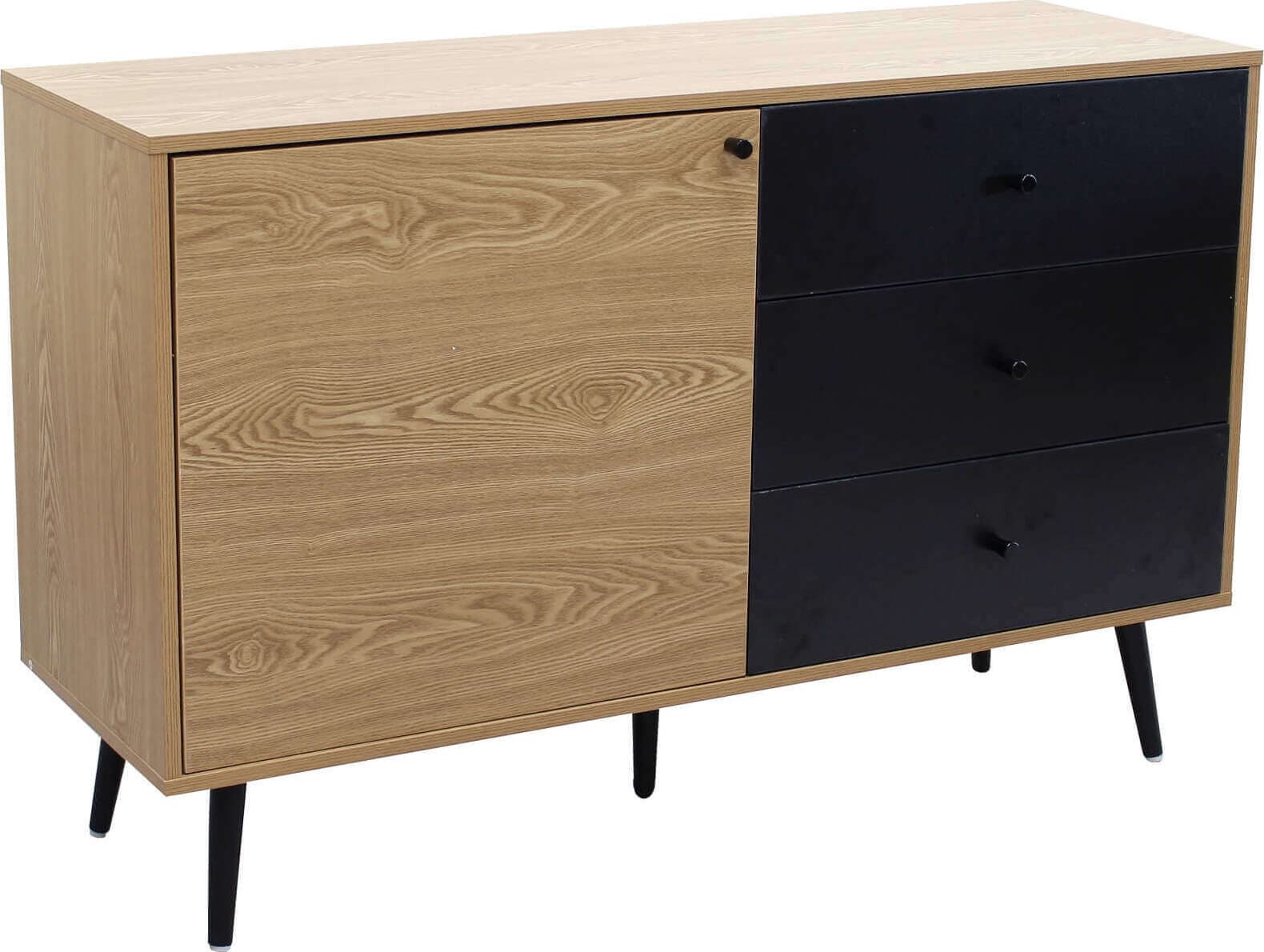 LYNN---madia-moderna-un-anta-e-tre-cassetti-118x39,5x76-h-Marrone-Milani-Home