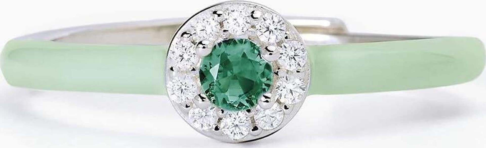 MABINA---Anello-in-argento-con-smalto-verde-e-smeraldo-sintetico-MILANESIENNE