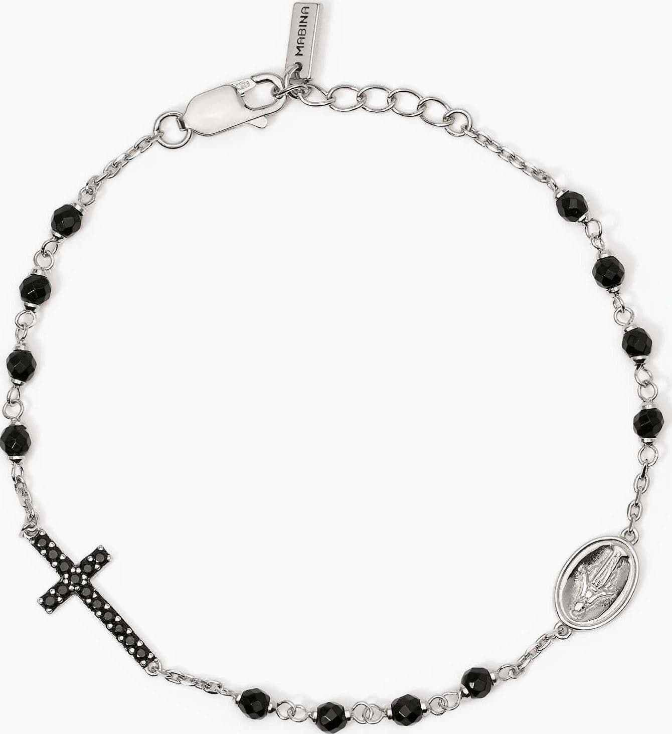 Mabina---Bracciale-uomo-in-argento-con-croce-e-Madonnina