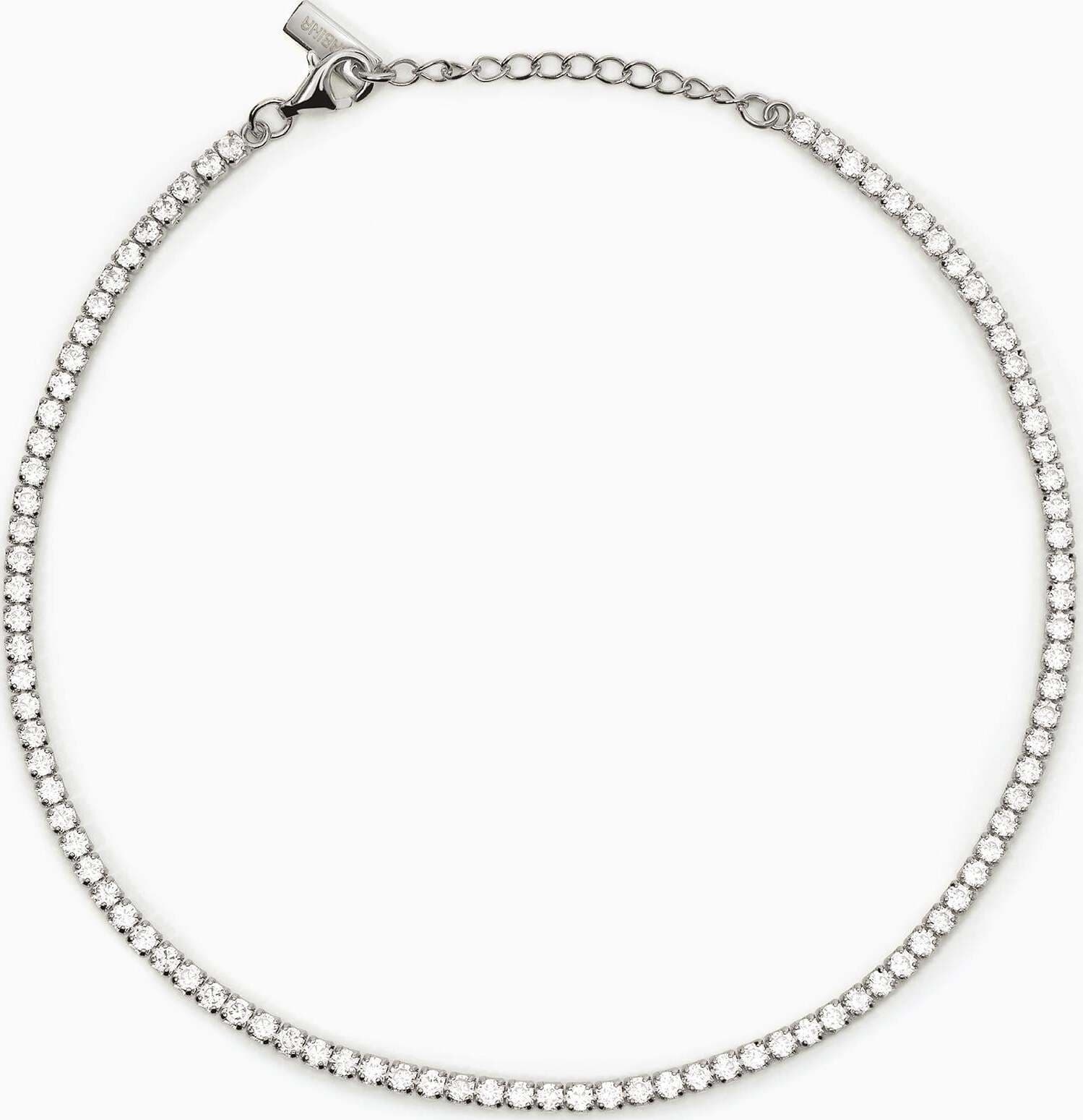 MABINA----Cavigliera-in-argento-con-zirconi-bianchi-MINI-TENNIS