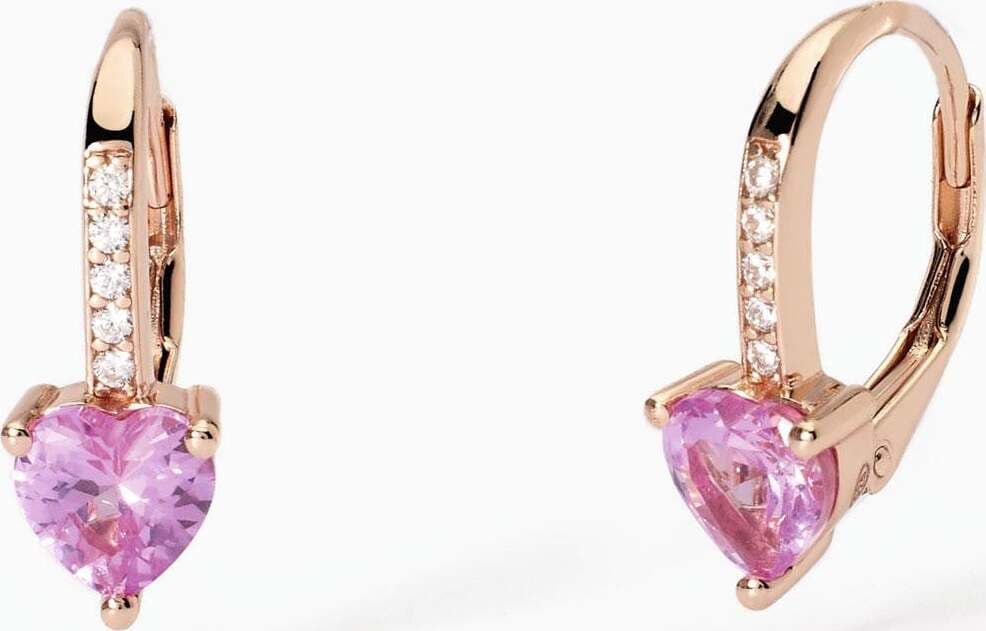 Mabina---Orecchini-in-argento-placcato-oro-rosa-con-tormalina-sintetica