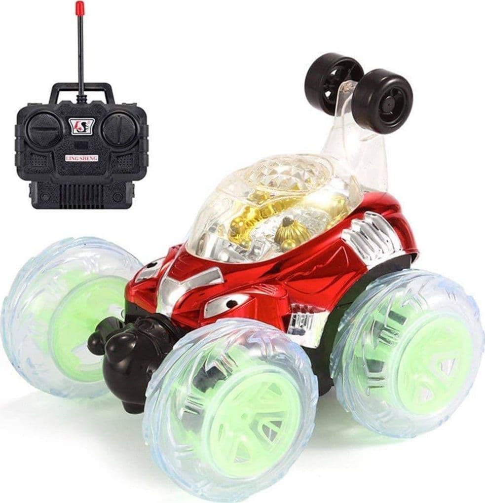 Macchina-Radiocomandata-Rotazione-A-360°-Giocattolo-Con-Acrobazione-Luci-E-Suoni
