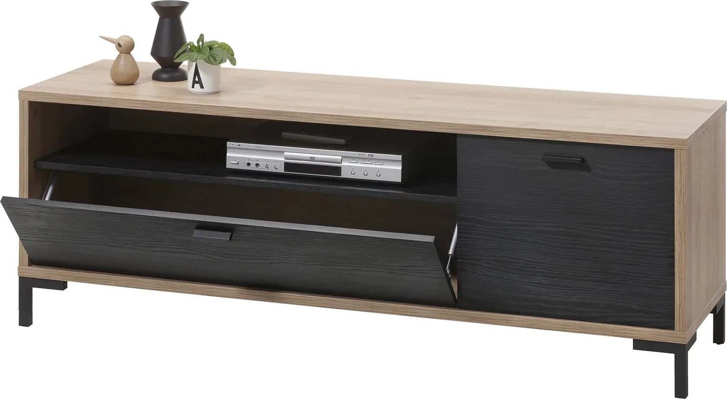 Madia porta TV con 2 cassetti e mensole, mobile basso guide in metallo h 58 cm Casa e cucina/Arredamento/Soggiorno/Pareti attrezzate Decor Space - Altamura, Commerciovirtuoso.it