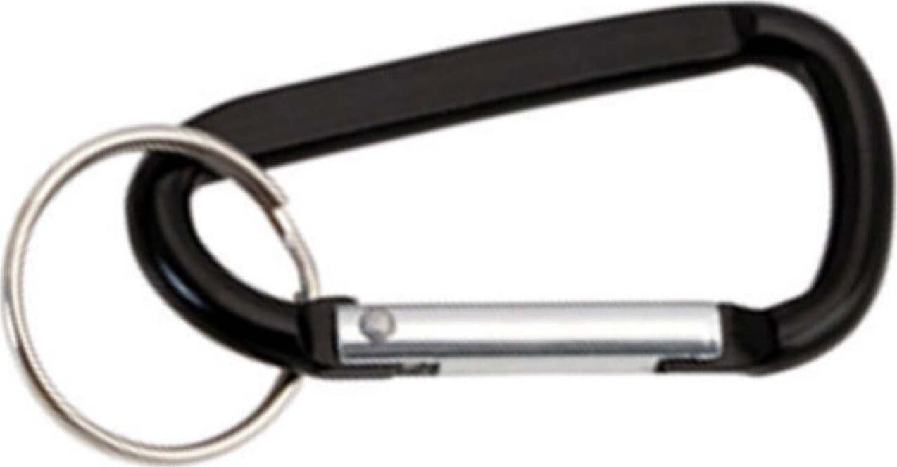 MAGGI GROUP - MOSCHETTONE IN ALLUMINIO COLORATO 6MM CON ANELLO PORTACHIAVI - COLORE NERO