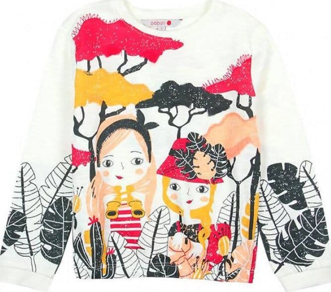 Maglia Estiva Bimba Bianca Stampa Multi Color Maglietta Maniche Lunghe Bambina Girocollo 100% Cotone Fashion Girl t-shirt bambina/ragazza Piccole Canaglie - Tropea, Commerciovirtuoso.it