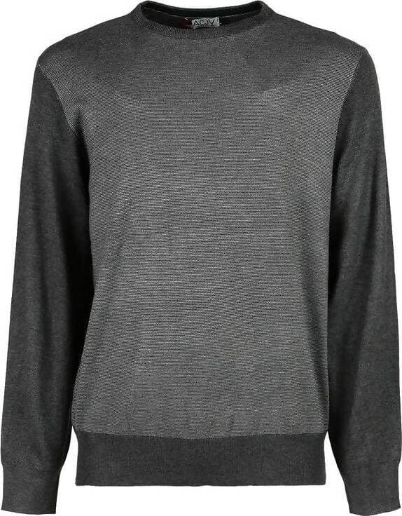 Maglia uomo girocollo grigia con gomiti rinforzati marca Aqv Acquaviva art. av 201 maglieria uomo L'Orchidea - Siderno, Commerciovirtuoso.it