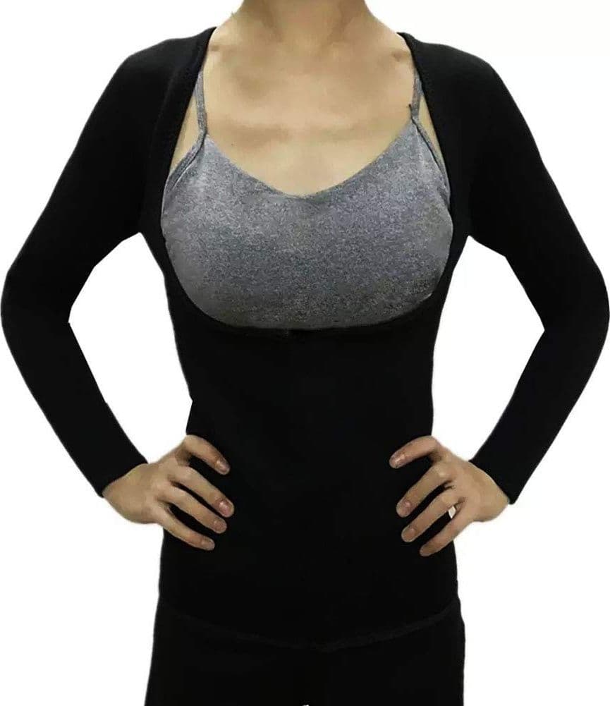 Maglietta-Modellante-Nero-Shapers-Sostegno-Seno-Braccia-Spalle-Tg.-L/xl-Shaper