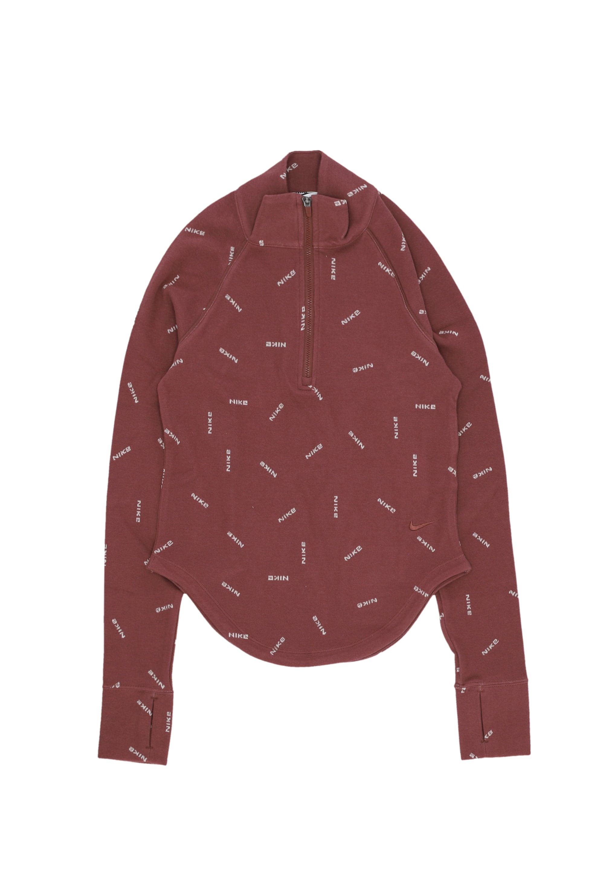 Nike Maglietta Manica Lunga Donna W Sportswear Collection Logo Half-zip L/s Top Red Sepia/lt Orewood Brn/red Sepia da donna in T-Shirt Drestige - Casamassima, commercioVirtuoso.it