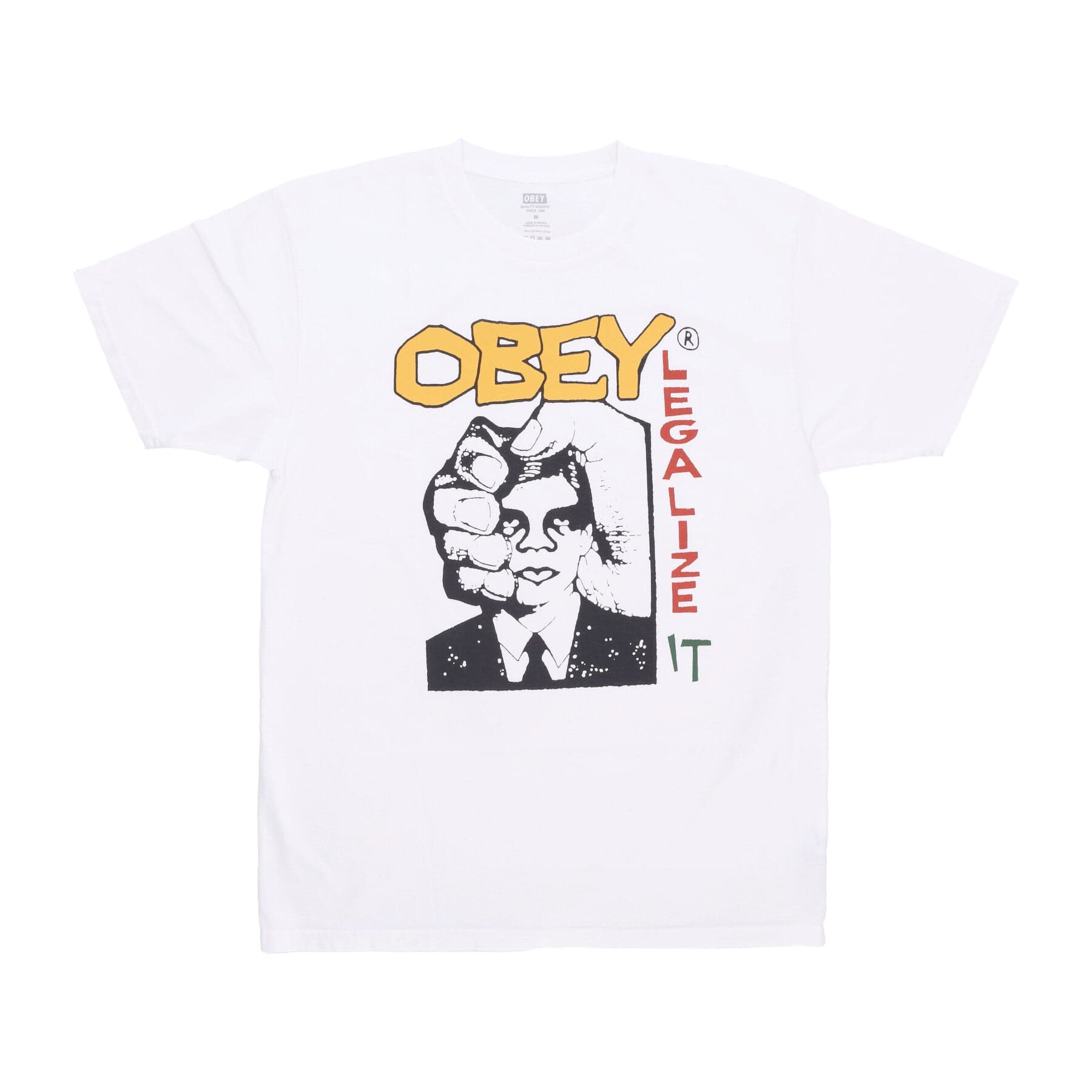 OBEY Maglietta Uomo Legalize It Classic Pigment Tee Pigment Vintage White da uomo in Bersagli elettronici Drestige - Casamassima, commercioVirtuoso.it