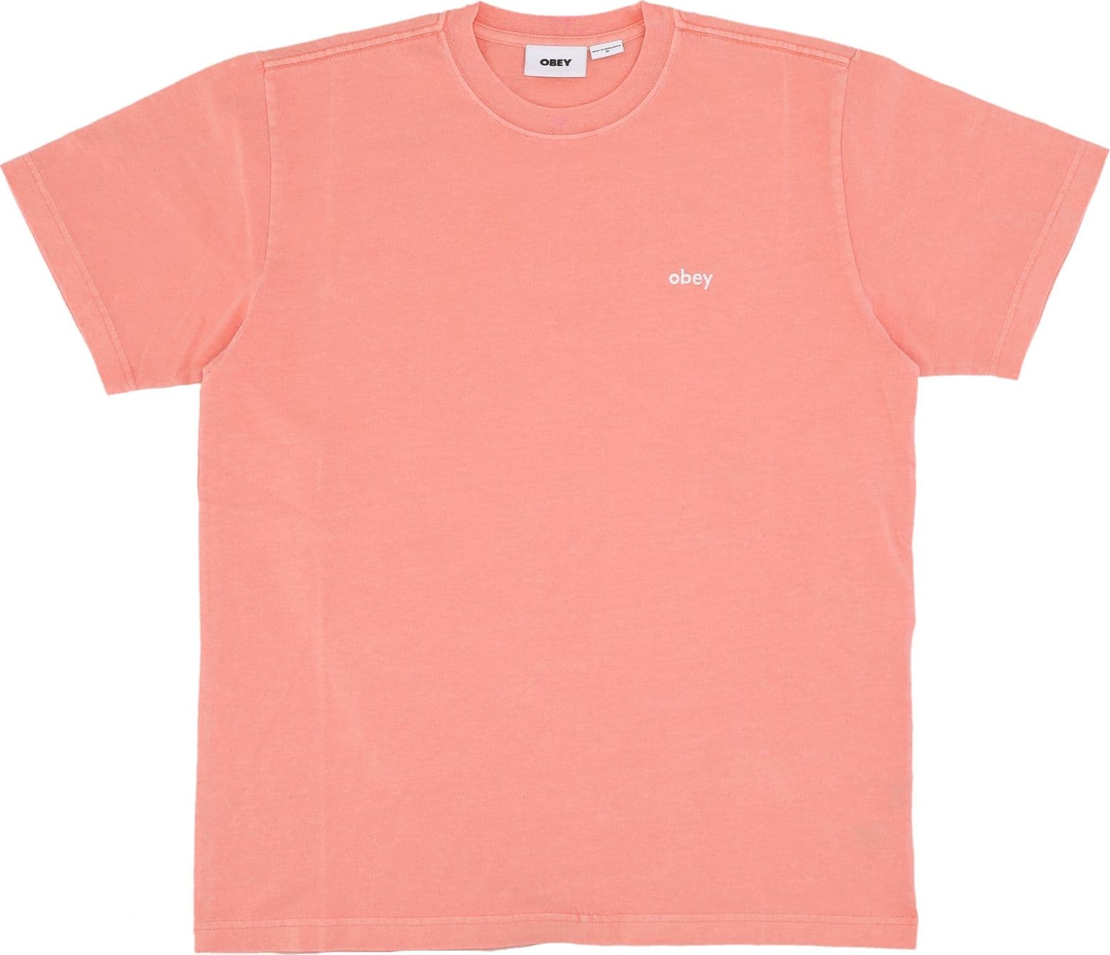 OBEY Maglietta Uomo Lowercase Pigment Tee Pigment Shell Pink da uomo in T-shirt Drestige - Casamassima, commercioVirtuoso.it
