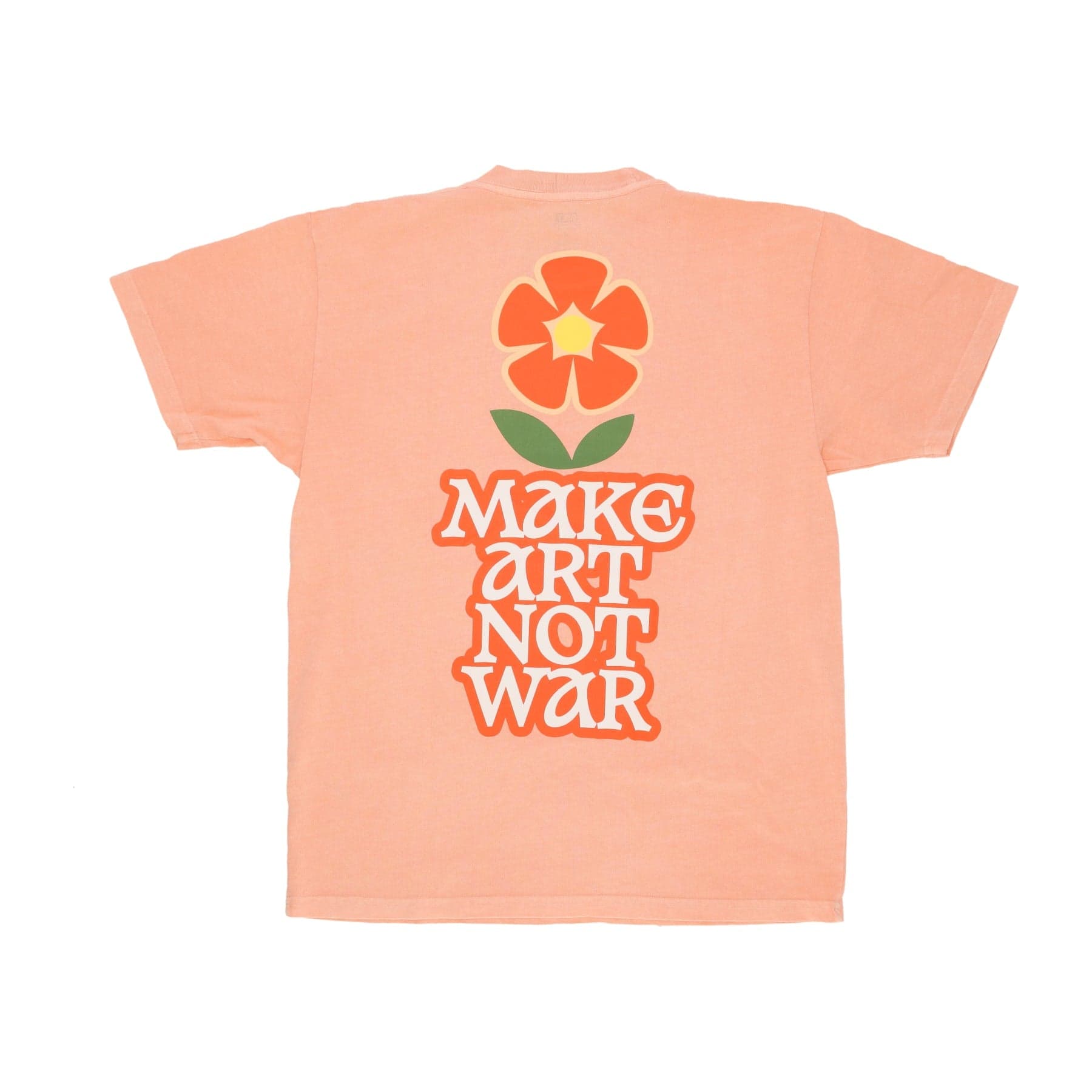 OBEY Maglietta Uomo Make Art Not War Flower Pigment Tee Pigment Peach Parfait da uomo in T-shirt Drestige - Casamassima, commercioVirtuoso.it