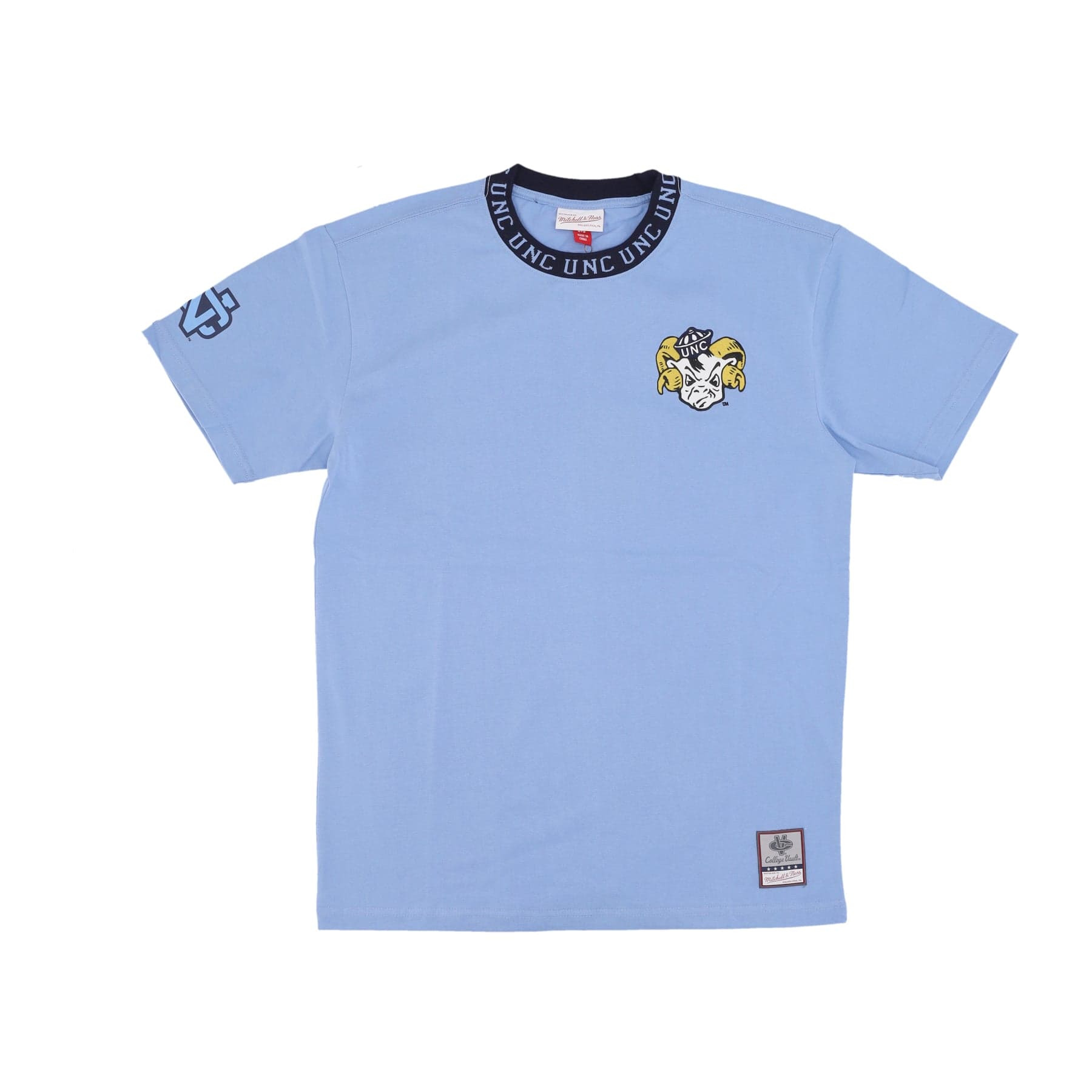 MITCHELL & NESS Maglietta Uomo Ncaa Jacquard Ringer Vintage Logo Tee Unchee Blue da uomo in T-shirt Drestige - Casamassima, commercioVirtuoso.it